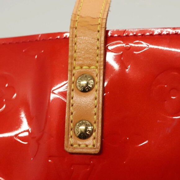 LOUIS VUITTON Monogram Vernis Reade PM Hand Bag Red Rouge - Picture 8 of 16